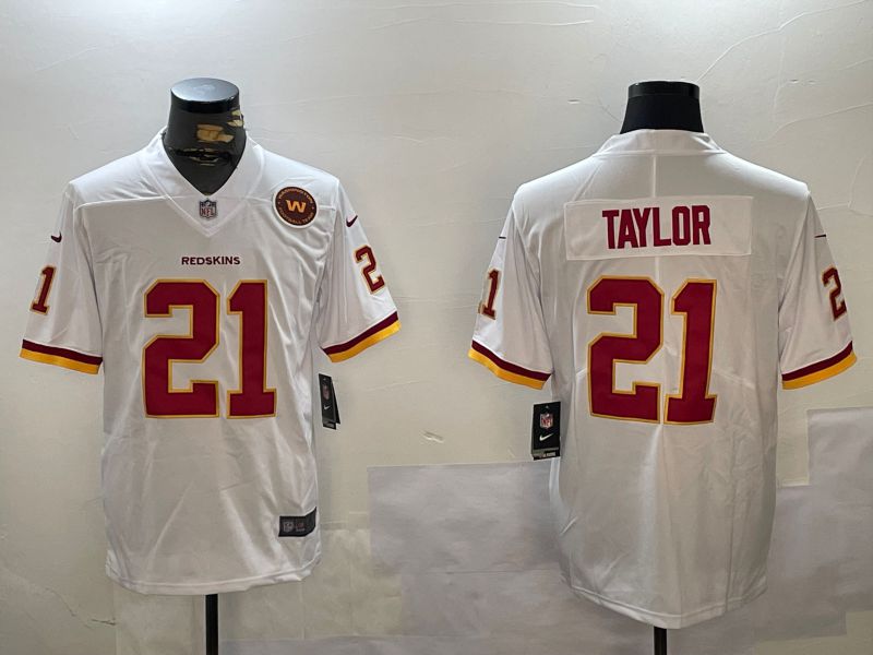 Men Washington Redskins #21 Taylor White 2024 Nike Limited NFL Jersey style 4->youth mlb jersey->Youth Jersey